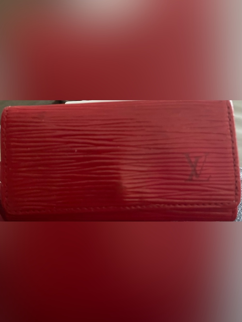 Authentic Vintage Louis Vuitton Epi Red 4-Key Case Wallet